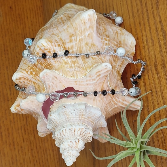 Howlite Gemstone Necklace Czech glass  Necklace, by Rust Belt Raised - Picture 6 of 11